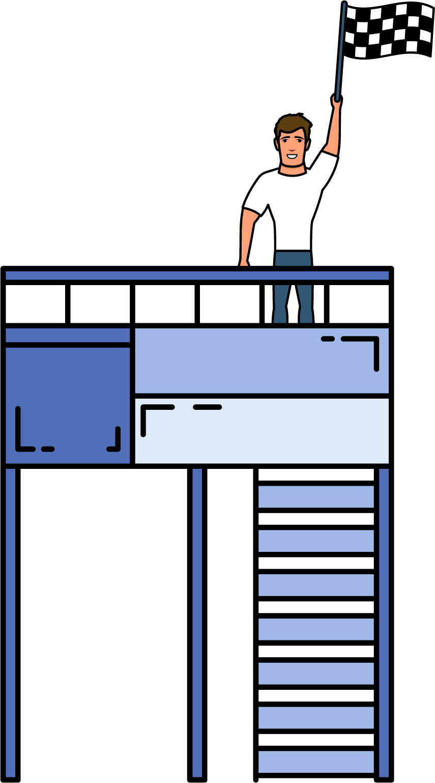 Chooz Marketing checkered flag illustration