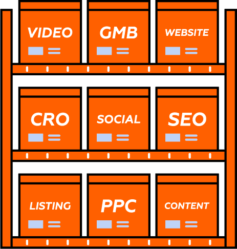 Chooz Marketing digital marketing services for lawyers boxes illustration