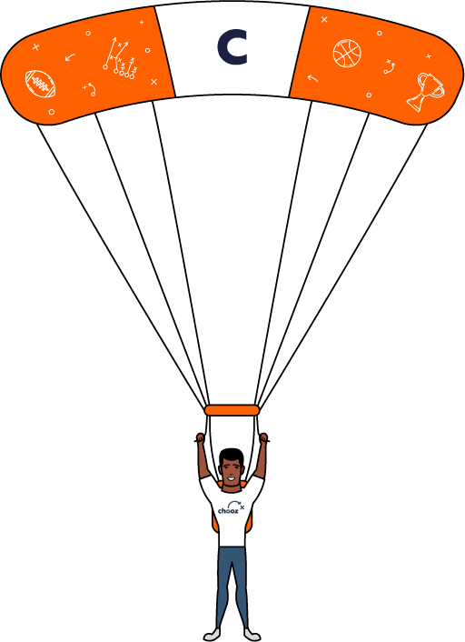 Chooz Marketing sky diver illustration