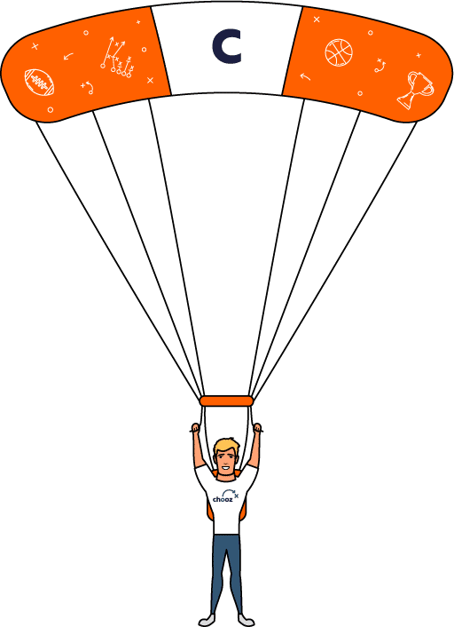 Chooz Marketing sky diver illustration