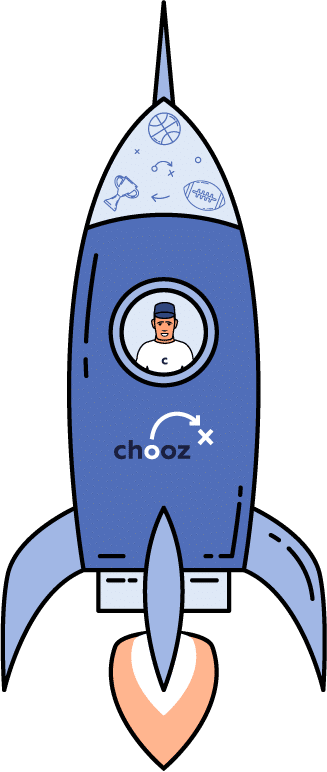 Chooz Marketing Rocket illustration