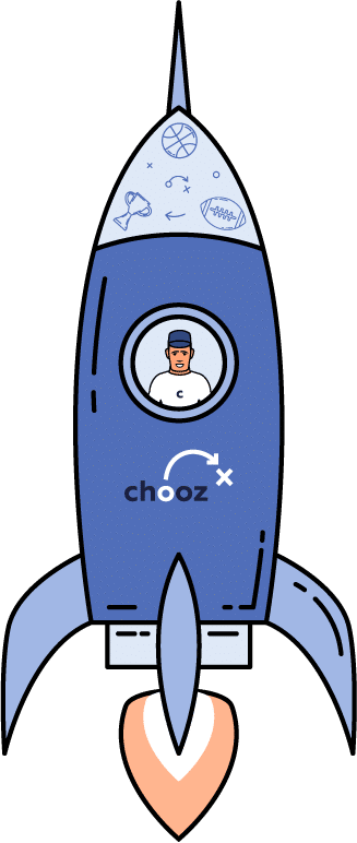 Chooz Marketing rocket illustration