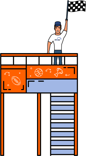 Chooz Marketing checkered flag illustration