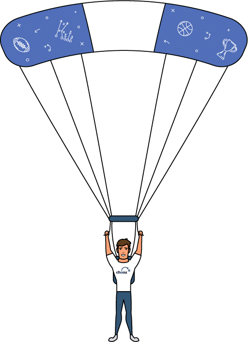 sky diver illustration