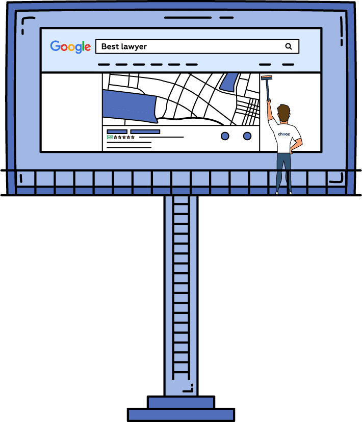 billboard illustration with Google page image