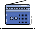 blue radio illustration