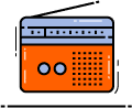 orange radio illustration